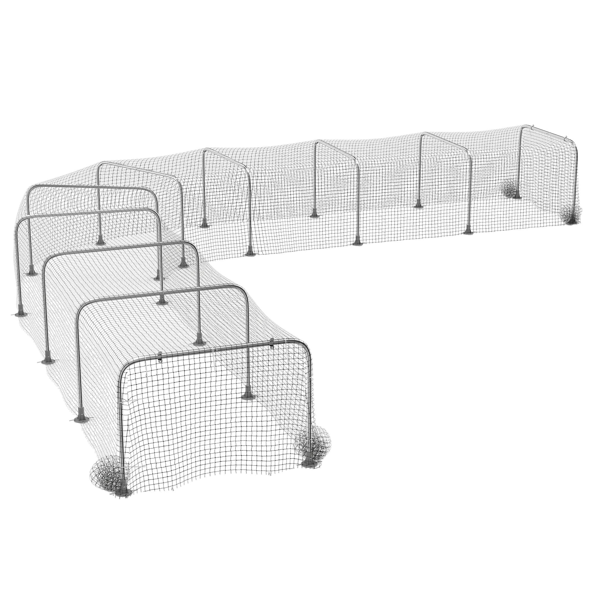 pawhut-tunnel-poulailler-extra-long-900-x-100-cm-en-acier-galvanis image 2