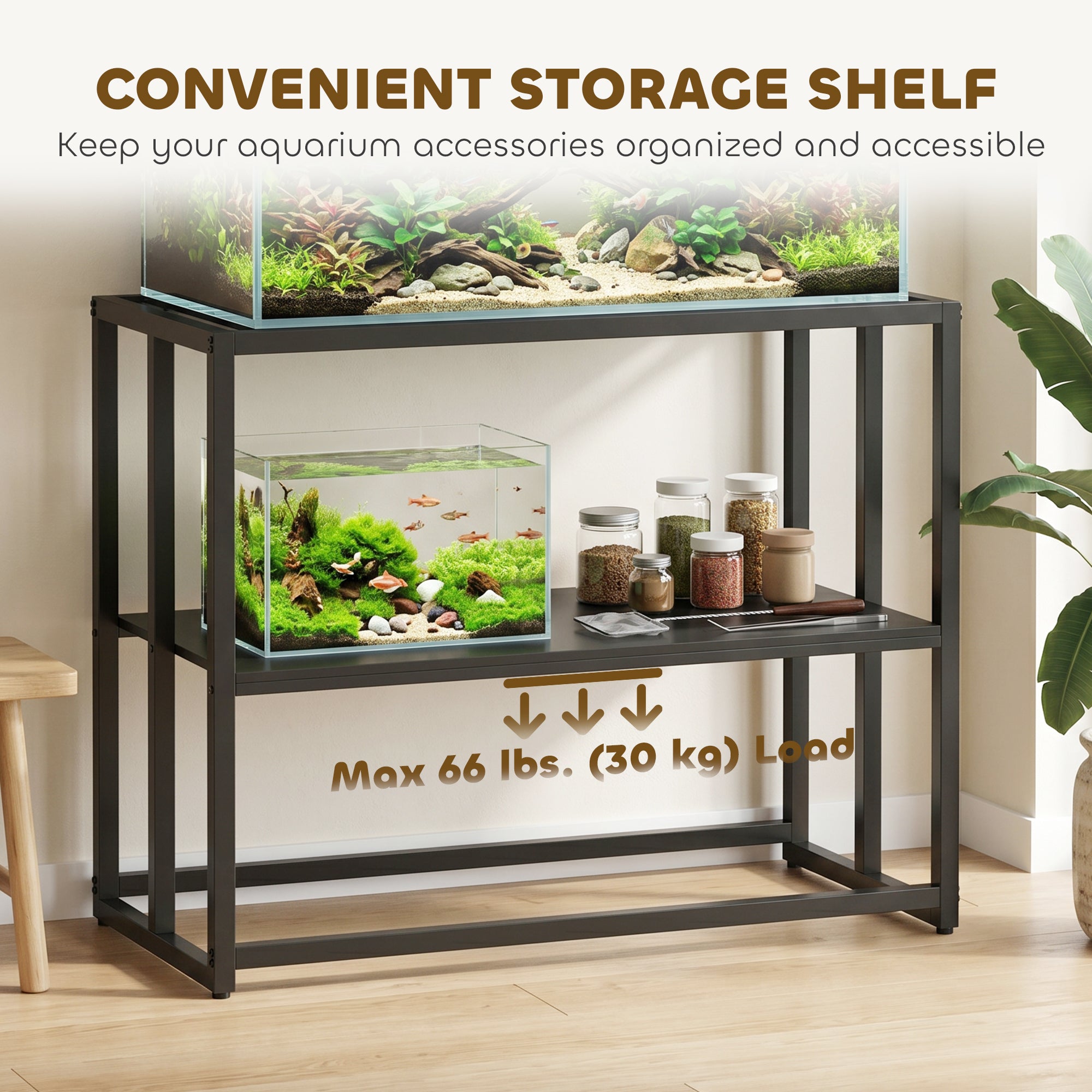 pawhut-meuble-support-aquarium-40-gallons-acier-avec-tag-re-36-6-x-18-5-x-29-9-n image 7