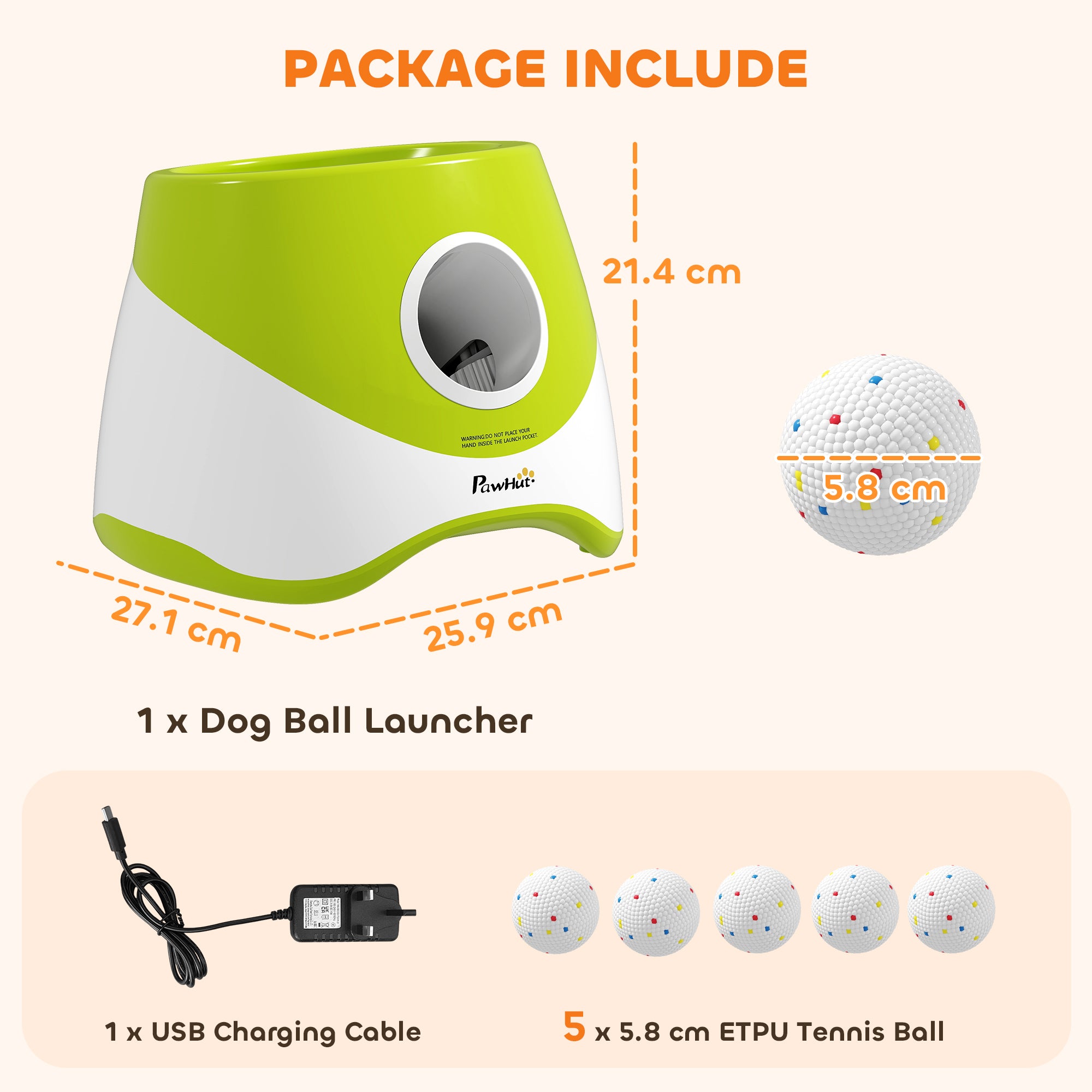 pawhut-lanceur-de-balles-automatique-avec-5-balles-etpu-pour-petits-chiens image 5