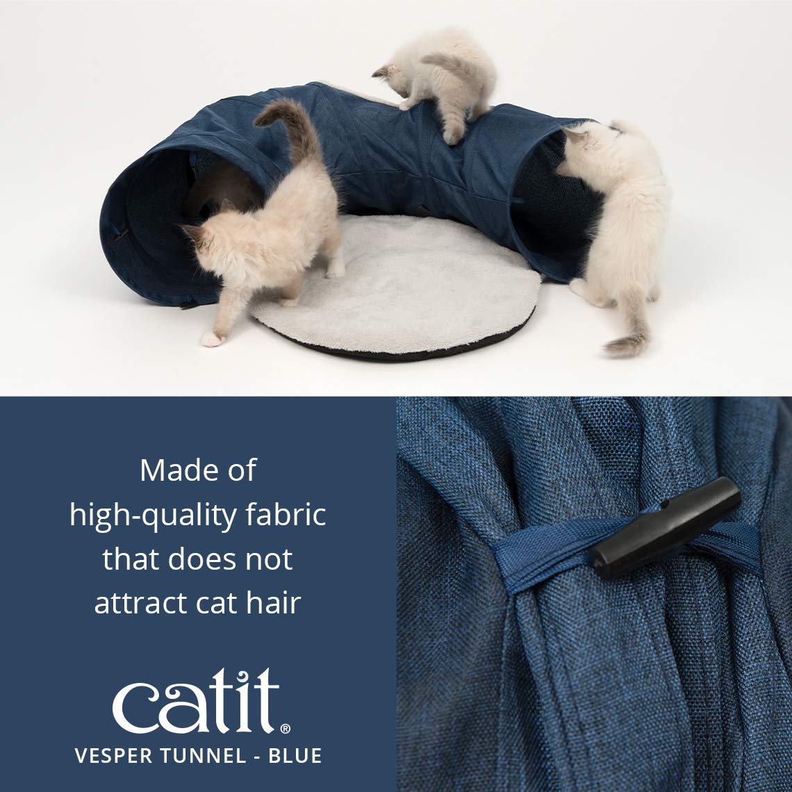 catit-vesper-tunnel-avec-lit-pour-chat-bleu-68-x-97-x-28-cm image 2