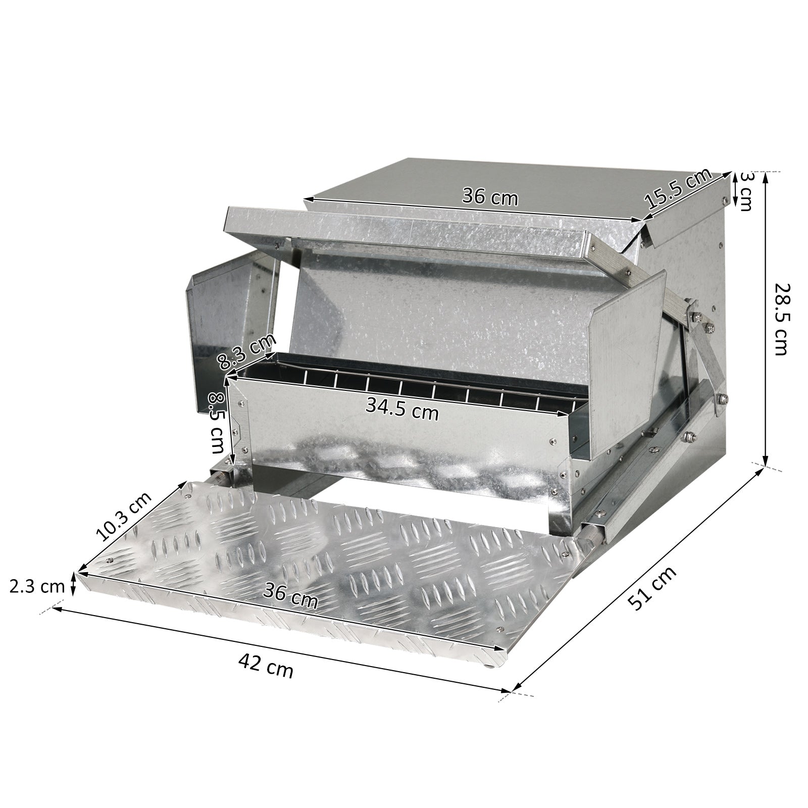 pawhut-mangeoire-automatique-poules-11-5-kg-tanche-pour-10-poules image 5