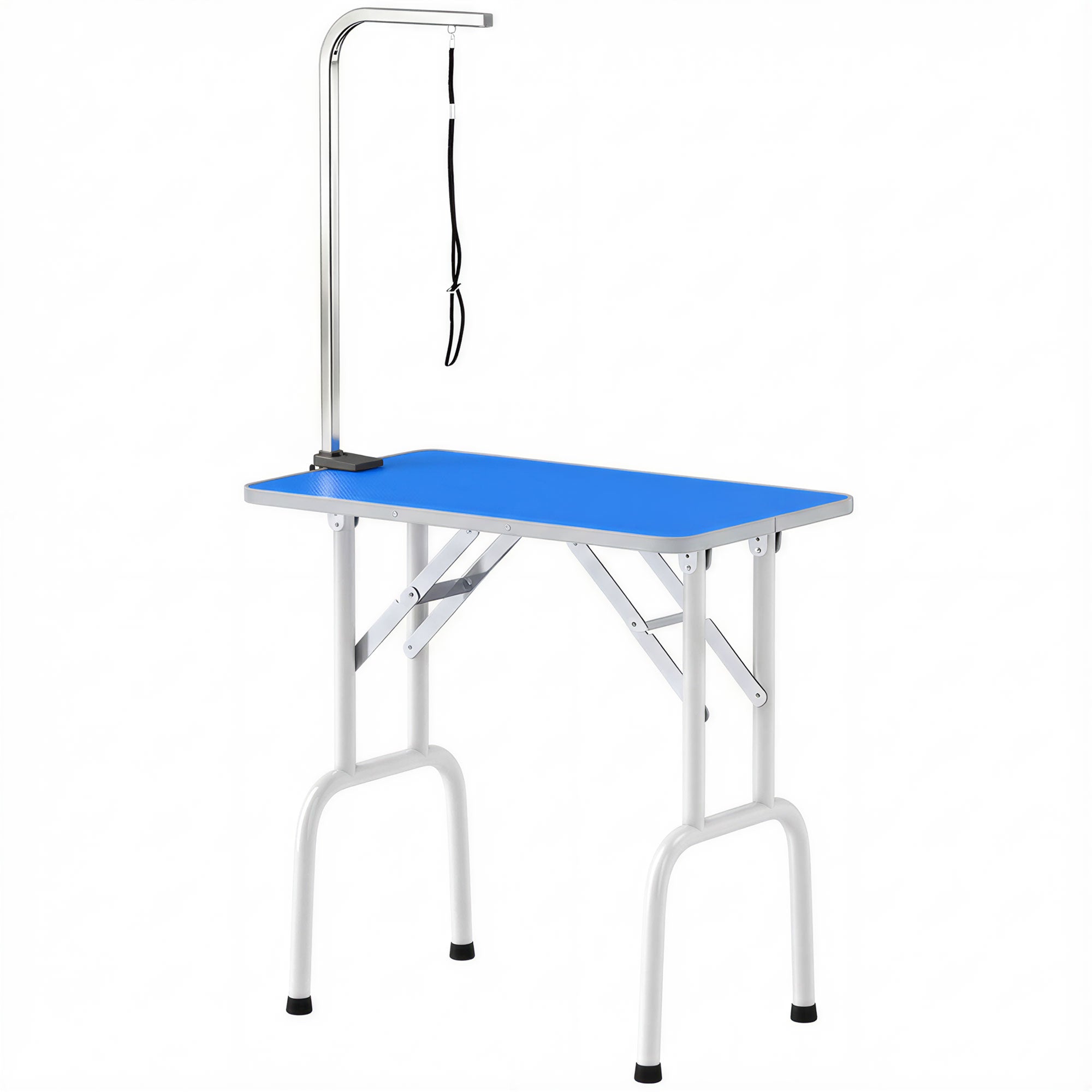 pawhut-table-de-toilettage-pliable-32-avec-bras-r-glable-et-dessus-antid-rapant- image 2