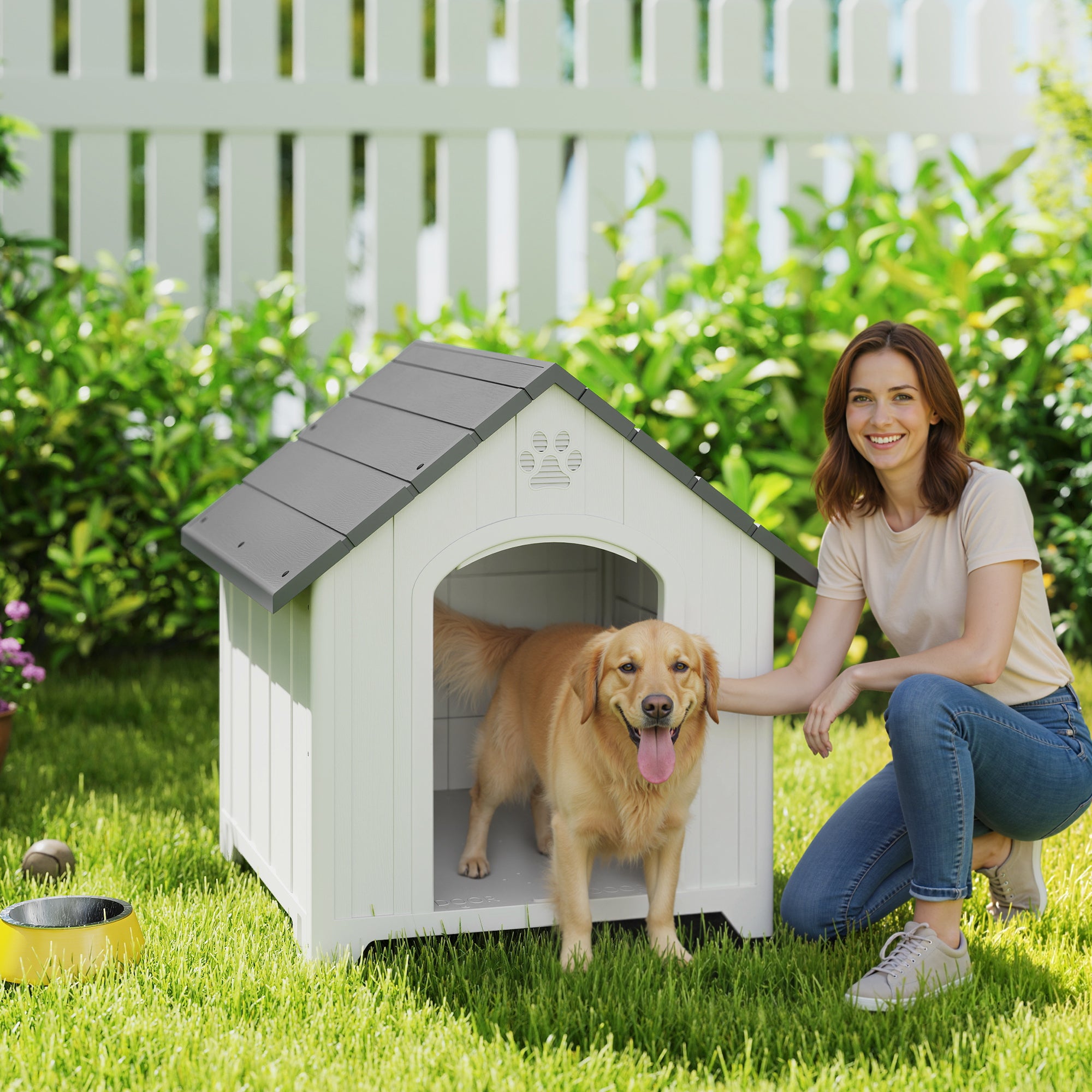 pawhut-niche-pour-chien-d-ext-rieur-en-plastique-avec-plancher-sur-lev-88-x-79-x image 3