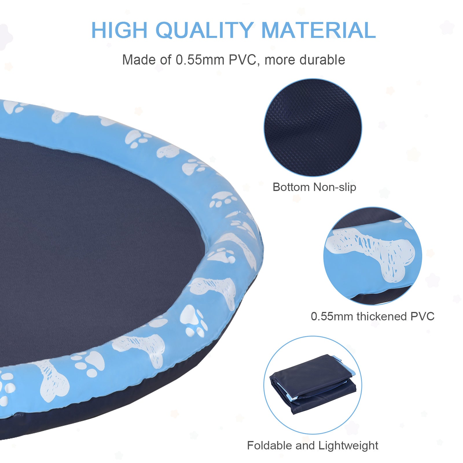 pawhut-tapis-splash-pad-chien-170-cm-antid-rapant-avec-jets-bleu image 7