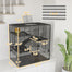pawhut-cage-hamster-4-tages-31-x19-x31-5-avec-fond-verre-tremp-noire image 4