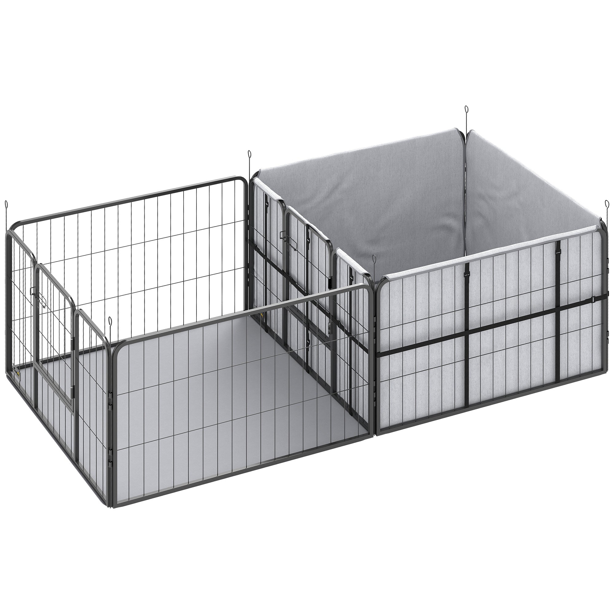 pawhut-caisse-de-mise-bas-modulable-avec-housse-et-tapis-pour-chien image 2