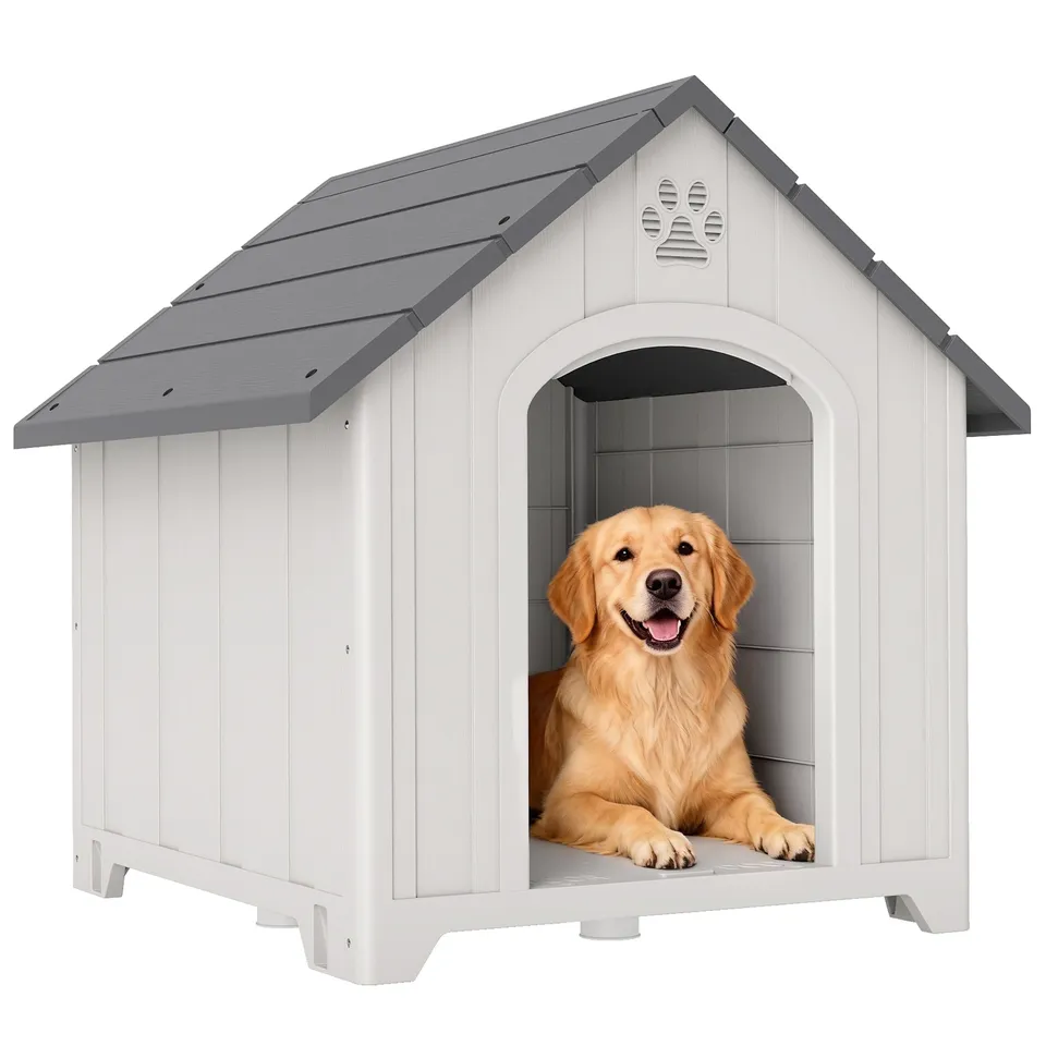 pawhut-niche-pour-chien-d-ext-rieur-en-plastique-avec-plancher-sur-lev-88-x-79-x image 1