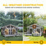 pawhut-niche-en-bois-double-avec-porche-et-toit-asphalte-imperm-able-pour-chiens image 6
