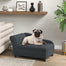 pawhut-canap-pour-petit-chien-avec-coffre-de-rangement-gris-fonc image 2