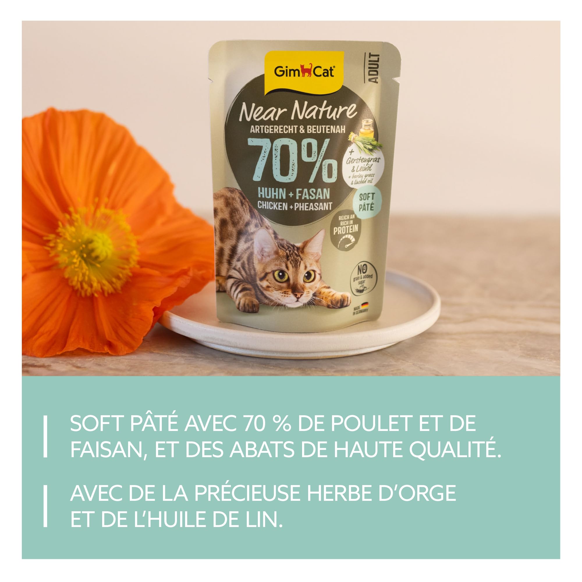 gimcat-near-nature-poulet-faisan-nourriture-humide-sans-c-r-ales-pour-chats-d-s- image 4