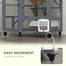 pawhut-maison-pour-chat-int-rieur-bois-39-avec-roulettes-3-plateformes-et-hamac- image 7