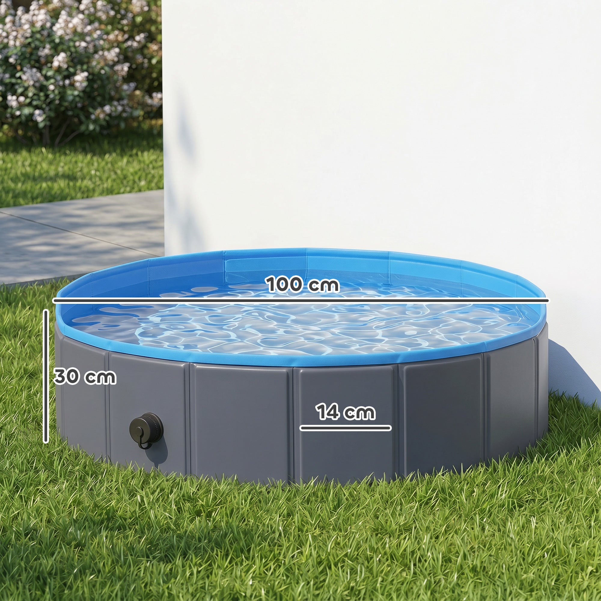 pawhut-piscine-chien-pliable-100x30-cm-pvc-pais-base-antid-rapante-bleu-gris image 5