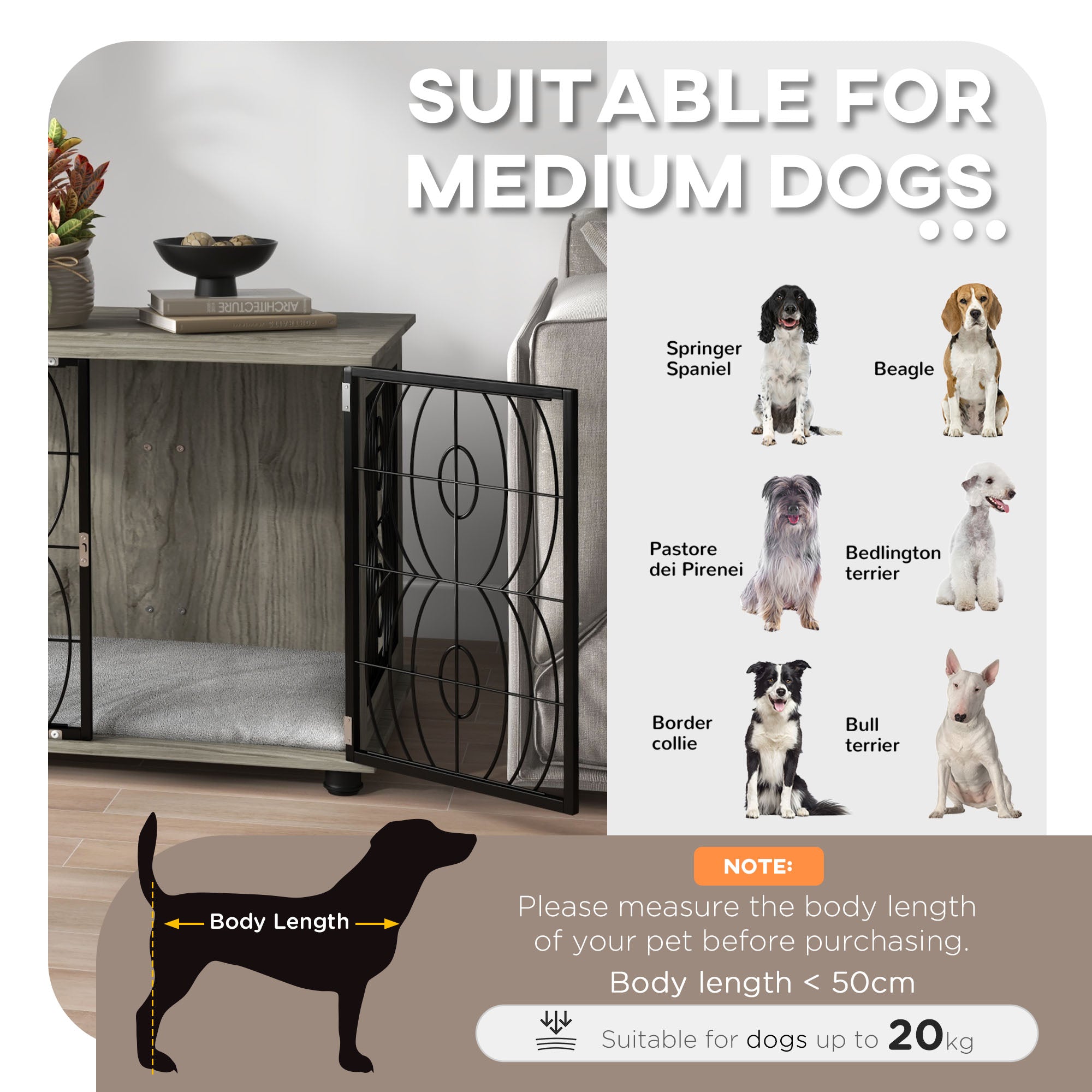 pawhut-cage-chien-table-d-appoint-80-x-56-x-63-cm-avec-coussin-gris image 6