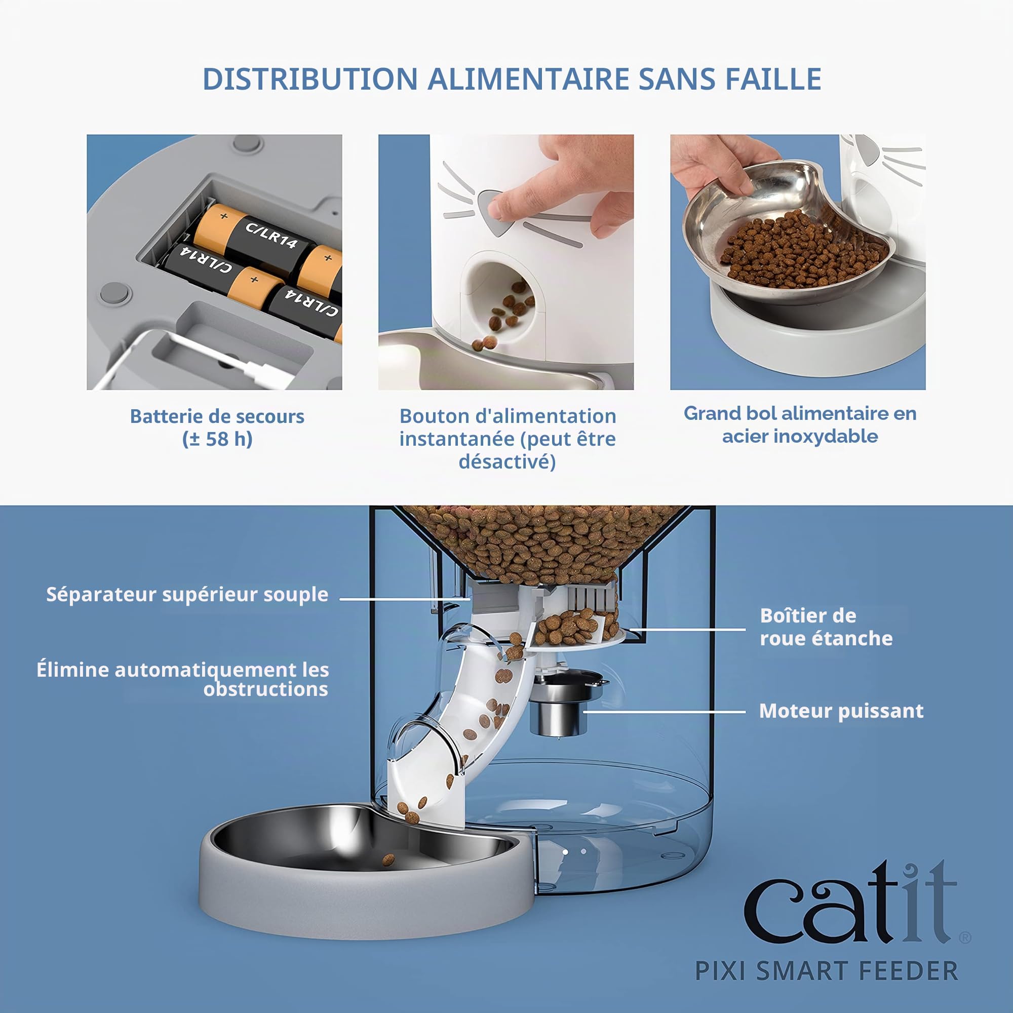 catit-pixi-smart-feeder-distributeur-automatique-connect-1-2-kg image 6
