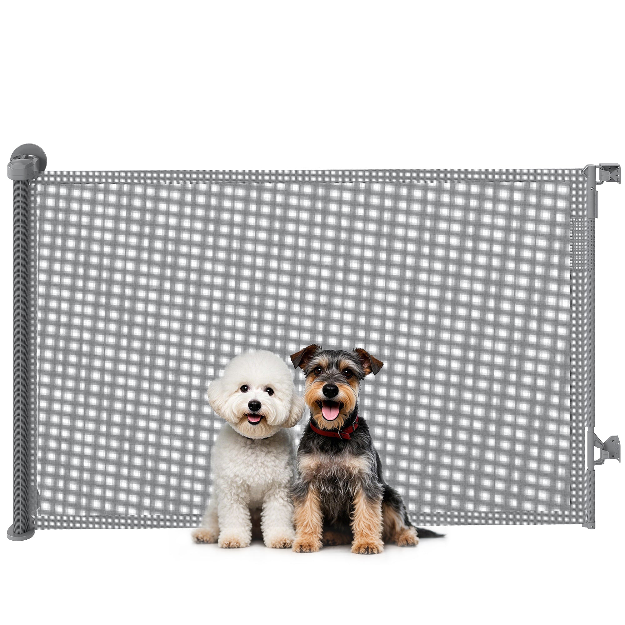 pawhut-barri-re-s-curit-r-tractable-140-cm-sans-seuil-gris image 1