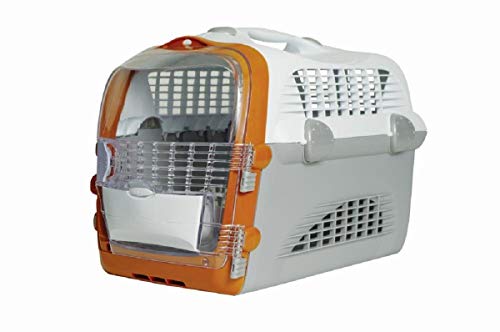 catit-pet-cabrio-caisse-de-transport-pour-chat-et-petit-chien-orange image 2