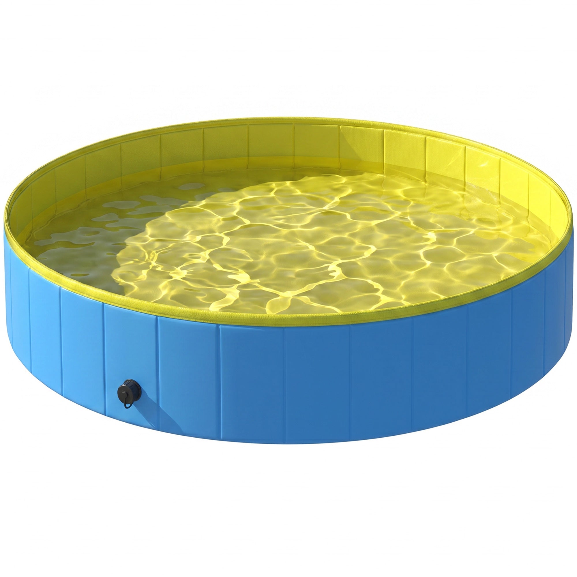 pawhut-piscine-pliable-pour-chien-140-x-30-cm-bleu-et-jaune image 2
