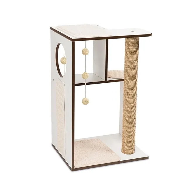 catit-vesper-v-box-l-arbre-chat-bo-te-blanc-50x40x78-cm image 1