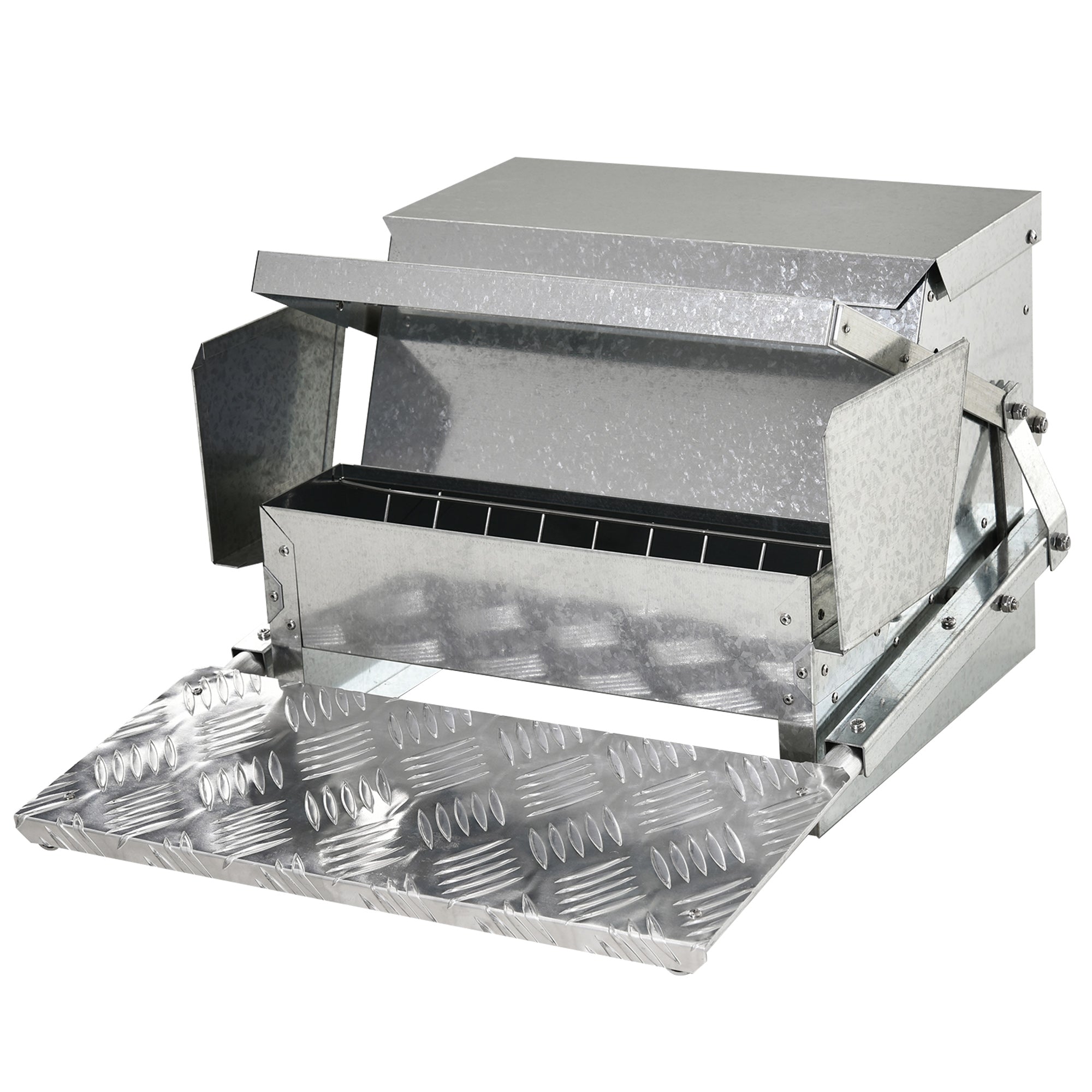 pawhut-mangeoire-automatique-poules-11-5-kg-tanche-pour-10-poules image 1