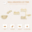 pawhut-arbre-chat-mural-4-pi-ces-avec-hamac-plateformes-et-griffoir-beige image 6