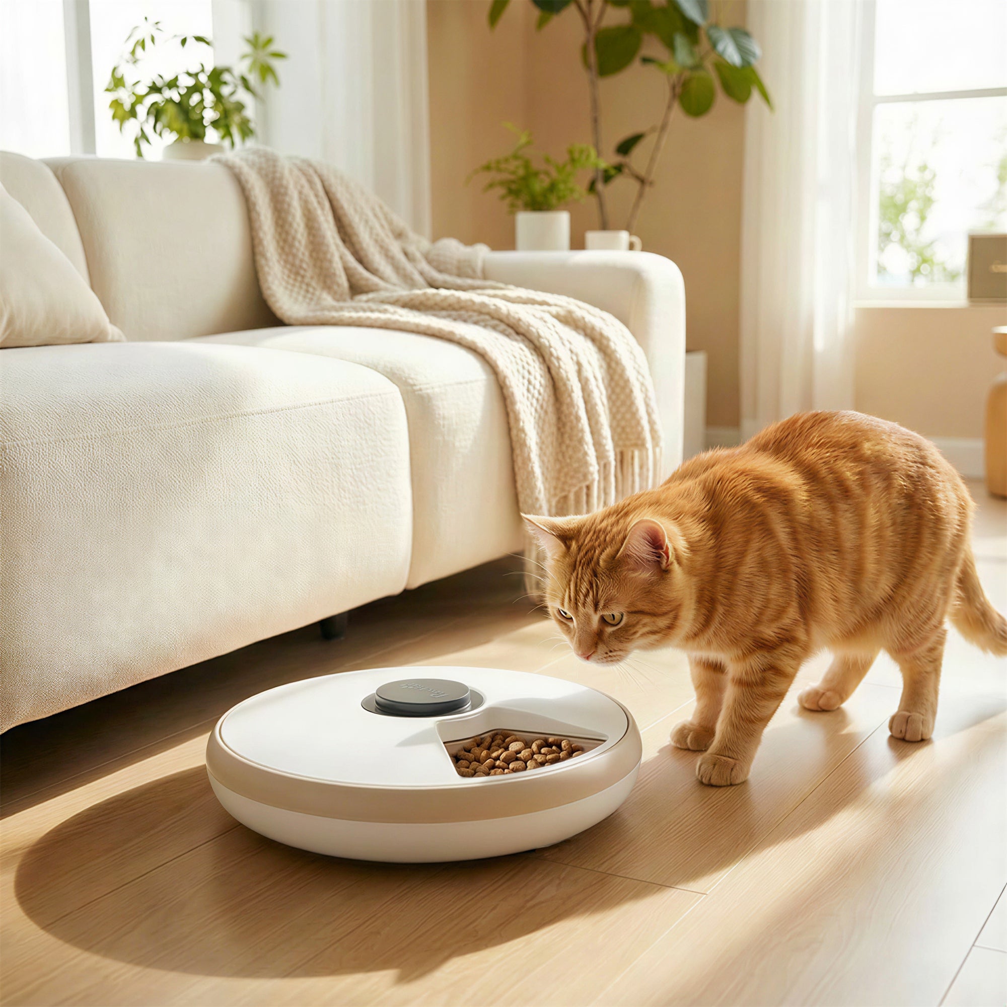 pawhut-distributeur-automatique-6-repas-pour-chat-avec-cran-led-et-pain-de-glace image 3