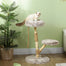 pawhut-arbre-chat-89-cm-poteaux-bois-et-jute-avec-lit-et-jouet-marron image 3