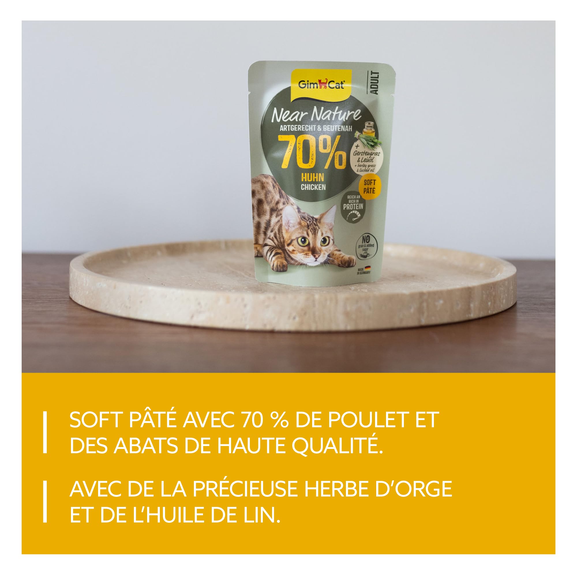 gimcat-near-nature-poulet-p-t-e-sans-c-r-ales-16-x-85g image 4