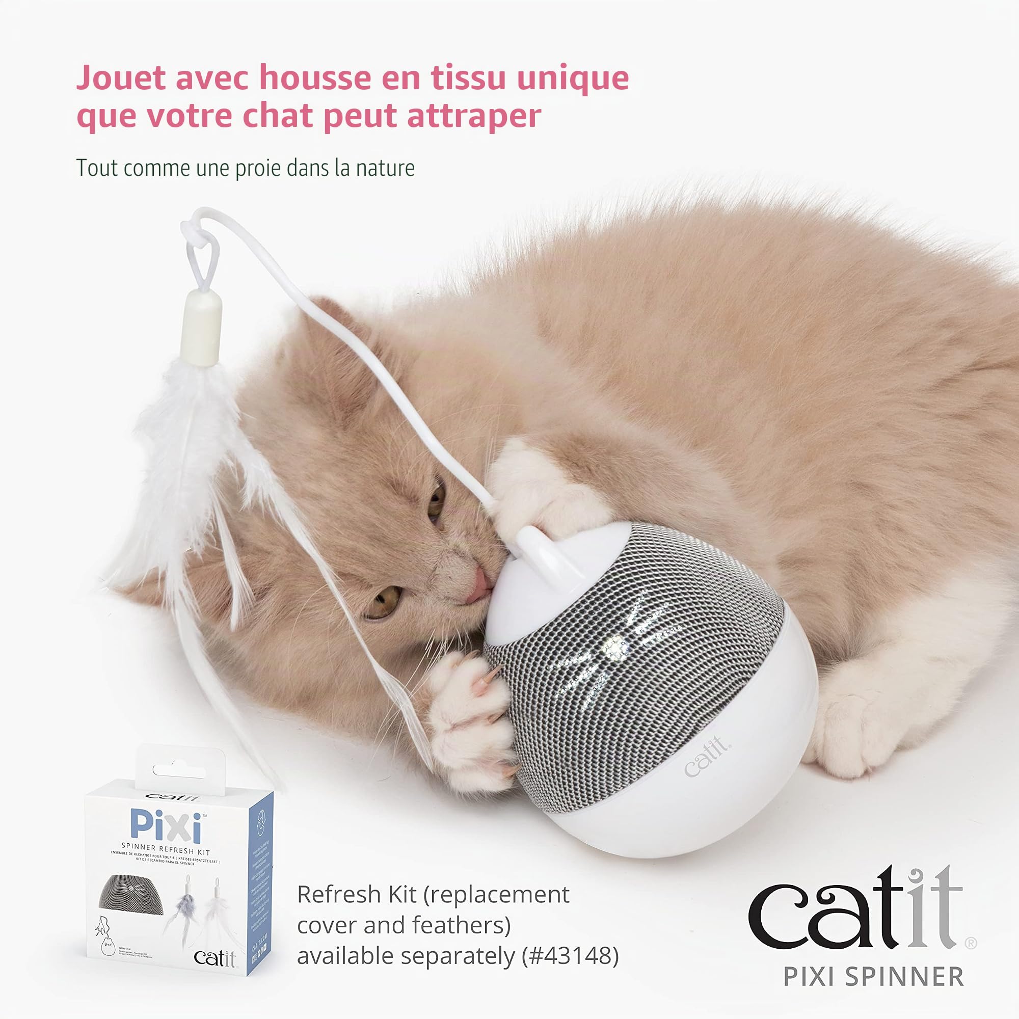 catit-pixi-spinner-jouet-lectronique-pour-chat-blanc-et-bleu image 2