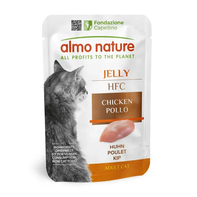 almo-nature-hfc-jelly-poulet-nourriture-humide-pour-chats-adultes-24-x-55-g image 1