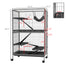 pawhut-cage-5-tages-127-cm-pour-petits-animaux-avec-hamac-et-6-portes-gris-fonc image 4