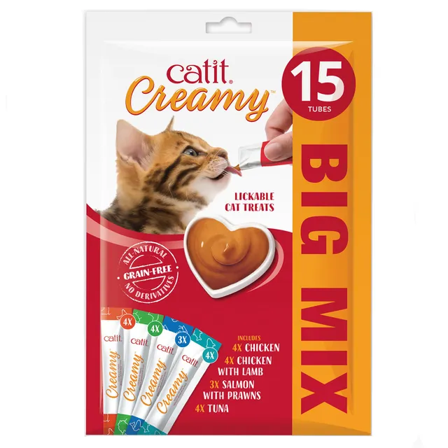 catit-creamy-lot-de-15-friandises-cr-meuses-l-cher-pour-chat image 1