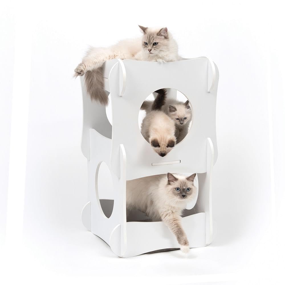 catit-vesper-condo-blanc-arbre-chat-3-tages-style-r-tro-70s image 2