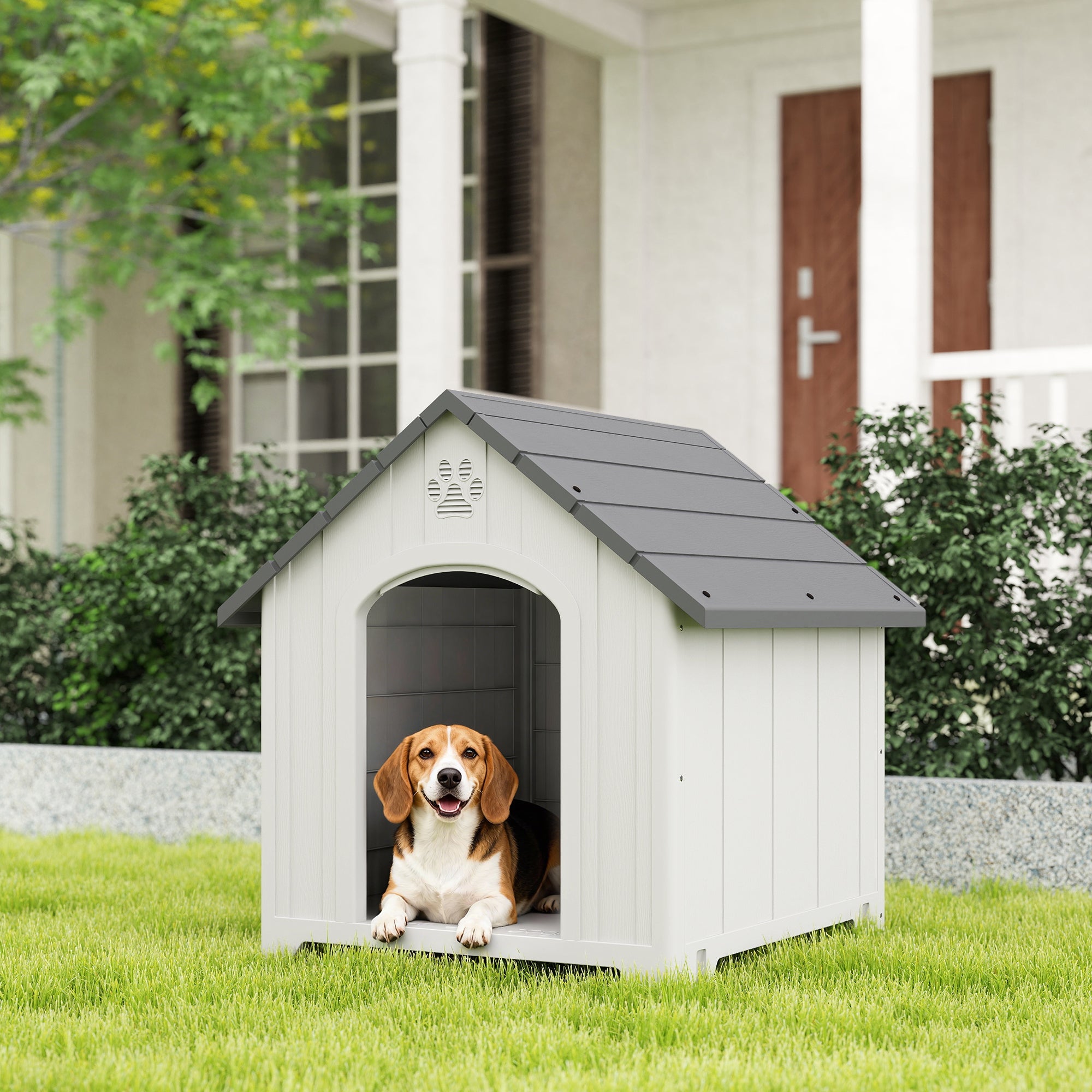 pawhut-niche-pour-chien-d-ext-rieur-en-plastique-avec-plancher-sur-lev-88-x-79-x image 4