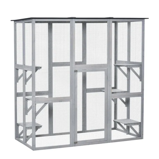pawhut-enclos-ext-rieur-catio-multi-chats-180-x-98-x-180-cm image 1