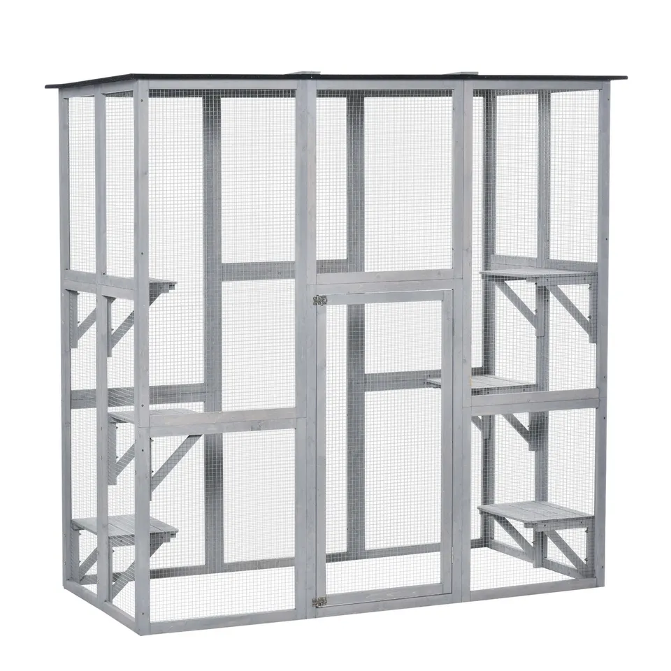 pawhut-enclos-ext-rieur-catio-multi-chats-180-x-98-x-180-cm image 1
