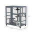 pawhut-maison-pour-chat-int-rieur-bois-39-avec-roulettes-3-plateformes-et-hamac- image 5