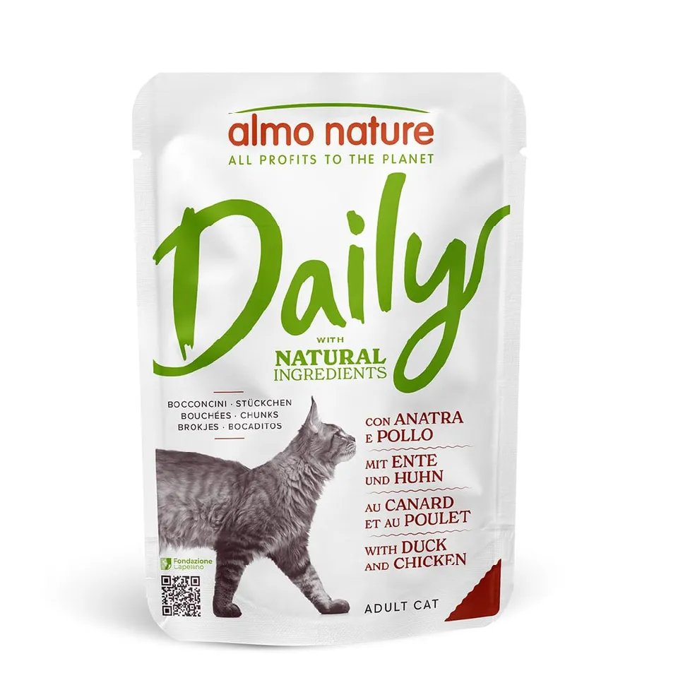 almo-nature-daily-poulet-et-canard-bouch-es-en-sauce-pour-chat-30-x-70-g image 1
