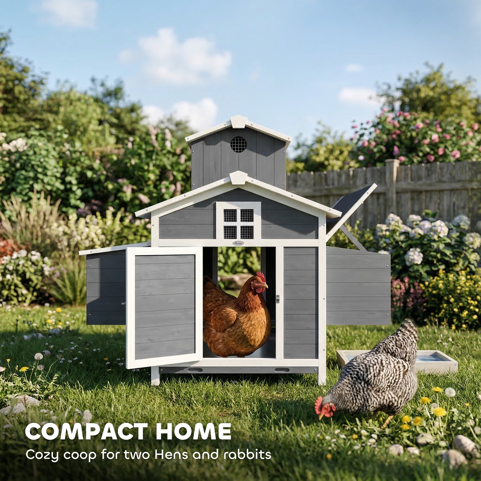 pawhut-poulailler-en-bois-2-poules-avec-pondoir-et-toit-imperm-able image 6